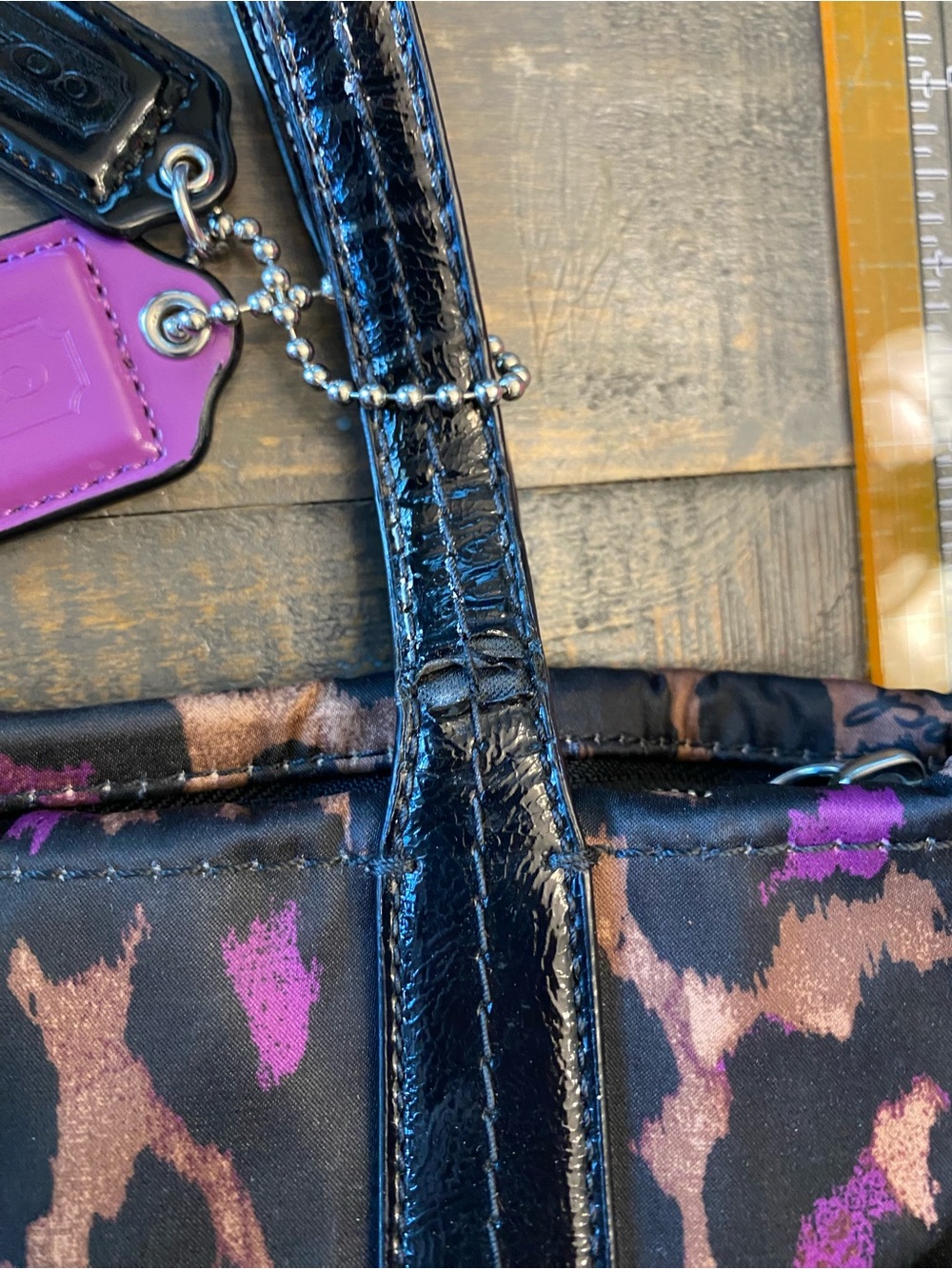 Coach Signature Ocelot leopard print tote bag - Picture 5 of 10
